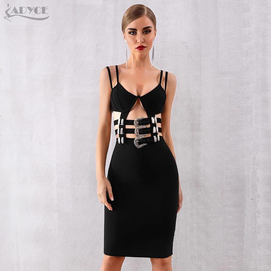 ADYCE 2019 New Summer Celebrity Party Bandage Dress Women Vestidos Sleeveless Sexy Black Hollow Out Spaghetti Strap Club Dresses
ADYCE 2019 New Summer Celebrity Party Bandage Dress Women Vestidos Sleeveless Sexy Black Hollow Out Spaghetti Strap Club Dresses