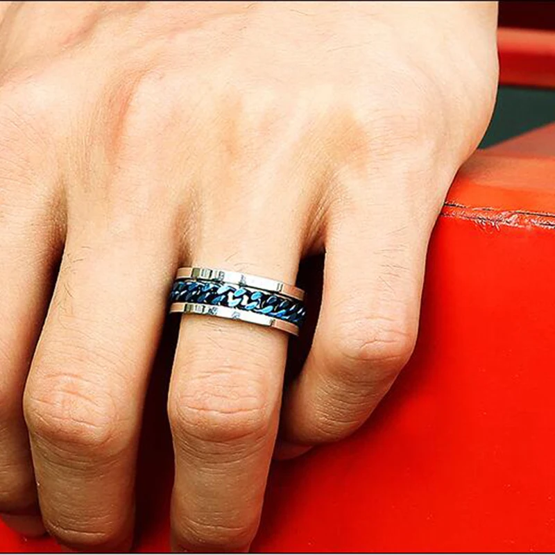 Мужское и женское вращающееся кольцо ELSEMODE из титановой нержавеющей стали с