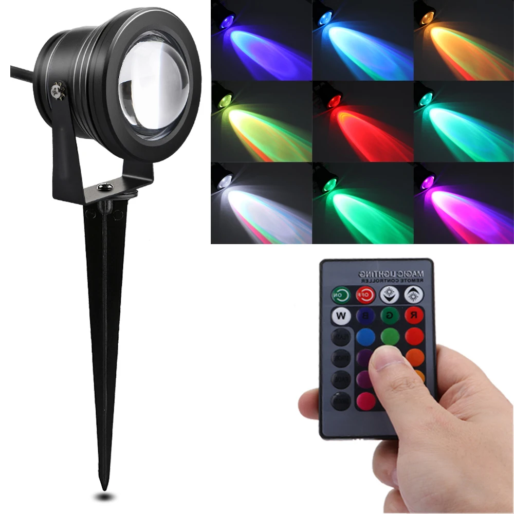 DC 12V 10W LED Garden light spot outdoor lighting RGB lawn lampada Underwater lights with spike Waterproof IP65 Remote control
DC 12V 10W LED Garden light spot outdoor lighting RGB lawn lampada Underwater lights with spike Waterproof IP65 Remote control