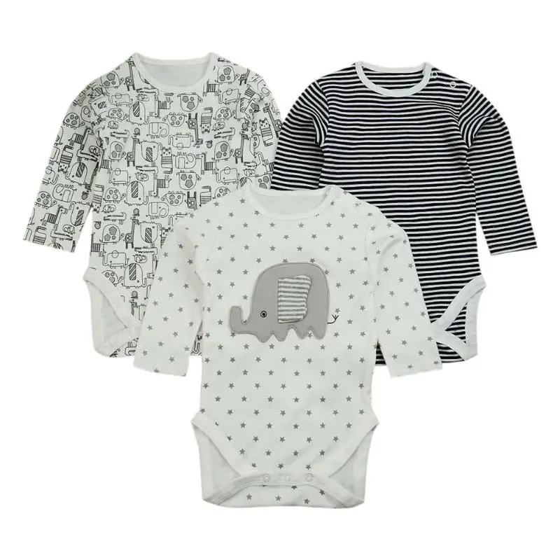 3pcs Autumn Rompers Cartoon Stripe Long Sleeve Boys Girls O-Neck Jumpsuit 
3pcs Autumn Rompers Cartoon Stripe Long Sleeve Boys Girls O-Neck Jumpsuit