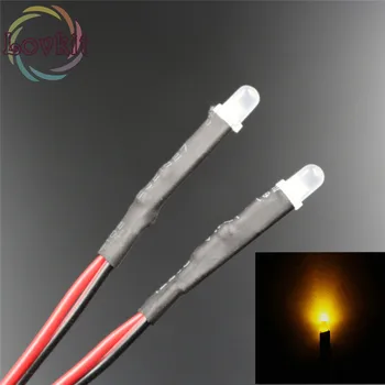 50pcs/bag 3mm Round top Diffused Yellow LED 12v Pre-Wired DC 20cm Emitting Diode DIY
50pcs/bag 3mm Round top Diffused Yellow LED 12v Pre-Wired DC 20cm Emitting Diode DIY