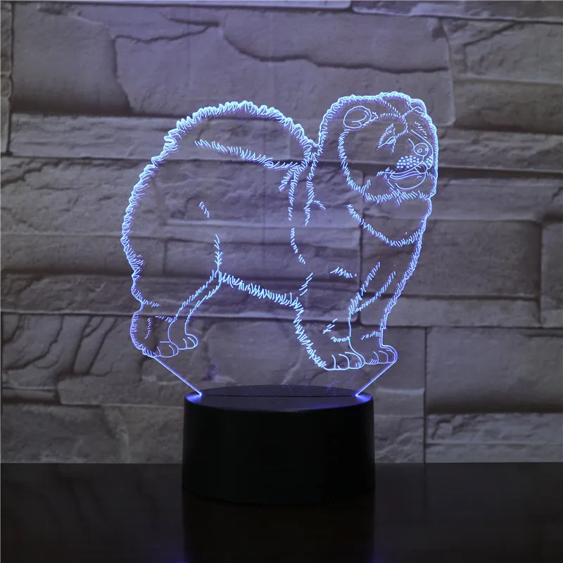 Animal Chow Dog 3D Lamp Illusion Night Light LED Bulb Multicolor Change Table Desk Home Decor Gifts Idea Dropshipping
Animal Chow Dog 3D Lamp Illusion Night Light LED Bulb Multicolor Change Table Desk Home Decor Gifts Idea Dropshipping