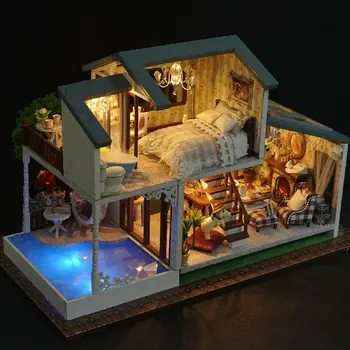 Diy Large Doll House Miniature House LONDON COTTAGE 3D Wooden Dollhouse with Music Model Building Toys Girl Birthday Gift Casa
Diy Large Doll House Miniature House LONDON COTTAGE 3D Wooden Dollhouse with Music Model Building Toys Girl Birthday Gift Casa
