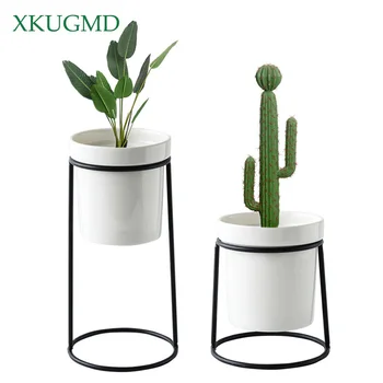 2018 Nordic Style Fleshy Flowerpot Wrought Iron Vase Simple Iron Frame Flower Ceramic Water Pot Green Planter Home Decoration
2018 Nordic Style Fleshy Flowerpot Wrought Iron Vase Simple Iron Frame Flower Ceramic Water Pot Green Planter Home Decoration