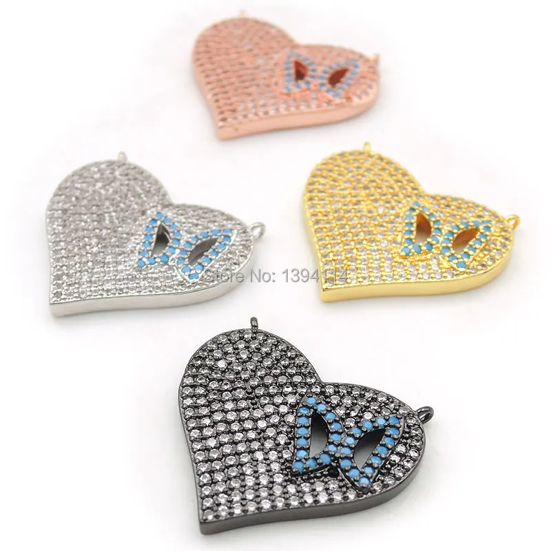 22*20*3mm Micro Pave Kallaite&Clear CZ Butterfly Heart Charms Of Double Loops Fit For Making Necklaces Jewelry
22*20*3mm Micro Pave Kallaite&Clear CZ Butterfly Heart Charms Of Double Loops Fit For Making Necklaces Jewelry
