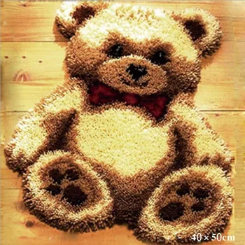 DIY Mat Needlework Kit Latch Hook Rug Kit Unfinished Crocheting Rug Yarn Cushion Embroidery Carpet Cartoon Bear Picture
DIY Mat Needlework Kit Latch Hook Rug Kit Unfinished Crocheting Rug Yarn Cushion Embroidery Carpet Cartoon Bear Picture