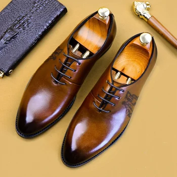 Luxury Brand Genuine Leather Formal Men's Derby Shoes Designer Pointed Toe Lace up Handmade Office Party Footwear For Male AS113
Luxury Brand Genuine Leather Formal Men's Derby Shoes Designer Pointed Toe Lace up Handmade Office Party Footwear For Male AS113