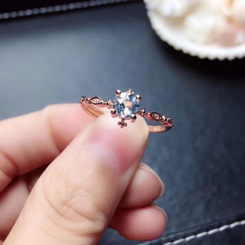 Natural light blue Aquamarine Ring S925 Silver Natural Gemstone Ring Elegant Stars round fine Women girl party gift Jewelry
Natural light blue Aquamarine Ring S925 Silver Natural Gemstone Ring Elegant Stars round fine Women girl party gift Jewelry