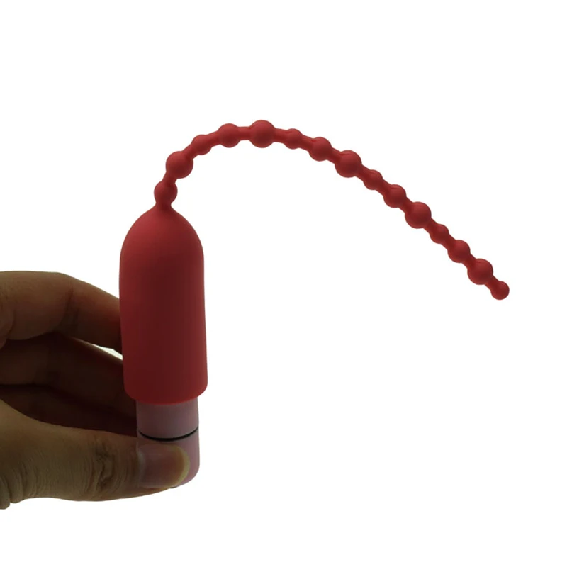 7 Frequency Penis Urethral Beads Vibrating Anal Spheres Male Powerful Catheter Dilator Silicone Masturbating Tools for Men Male