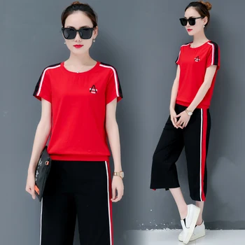 Set clothing new 2018 summer leisure korean fashion women two-piece short-sleeved sweatshirt & wide-legged pants suit M-3XL
Set clothing new 2018 summer leisure korean fashion women two-piece short-sleeved sweatshirt & wide-legged pants suit M-3XL