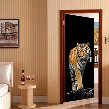Creative 3d effect tiger door sticker self-adhesive animal wall sticker home decoration wall picture
Creative 3d effect tiger door sticker self-adhesive animal wall sticker home decoration wall picture