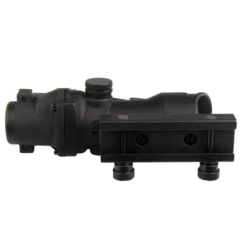 New Arrival Trijicon ACOG Style 4X32 Real Red Fiber Source Red Illuminated Rifle Scope w RMR Micro Red Dot HT6-0058-12