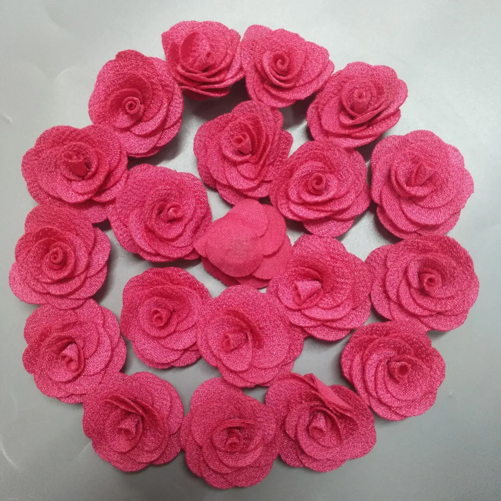 20Pieces/Bag Hot Pink Rose Handmade 3.5CM Fabric Roses Cotton Cloth Flower Hand DIY Wedding Bouquet Material Hair Accessories
20Pieces/Bag Hot Pink Rose Handmade 3.5CM Fabric Roses Cotton Cloth Flower Hand DIY Wedding Bouquet Material Hair Accessories