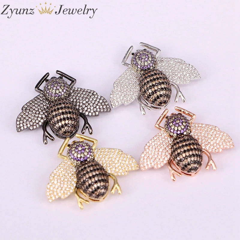 5PCS Micro Pave CZ Bee Pendants, Bee Crystal Insect Charm Connector Beads Fashion Jewelry
5PCS Micro Pave CZ Bee Pendants, Bee Crystal Insect Charm Connector Beads Fashion Jewelry