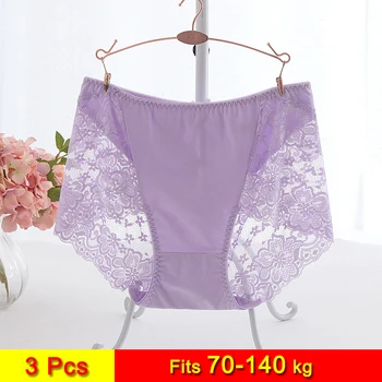 3 Pcs Hot Sale Fashion Plus Size Women's Cotton Briefs with High Waist Bow Sexy Lace Panties of Large Sizes Lot Fits 75-140kg
3 Pcs Hot Sale Fashion Plus Size Women's Cotton Briefs with High Waist Bow Sexy Lace Panties of Large Sizes Lot Fits 75-140kg