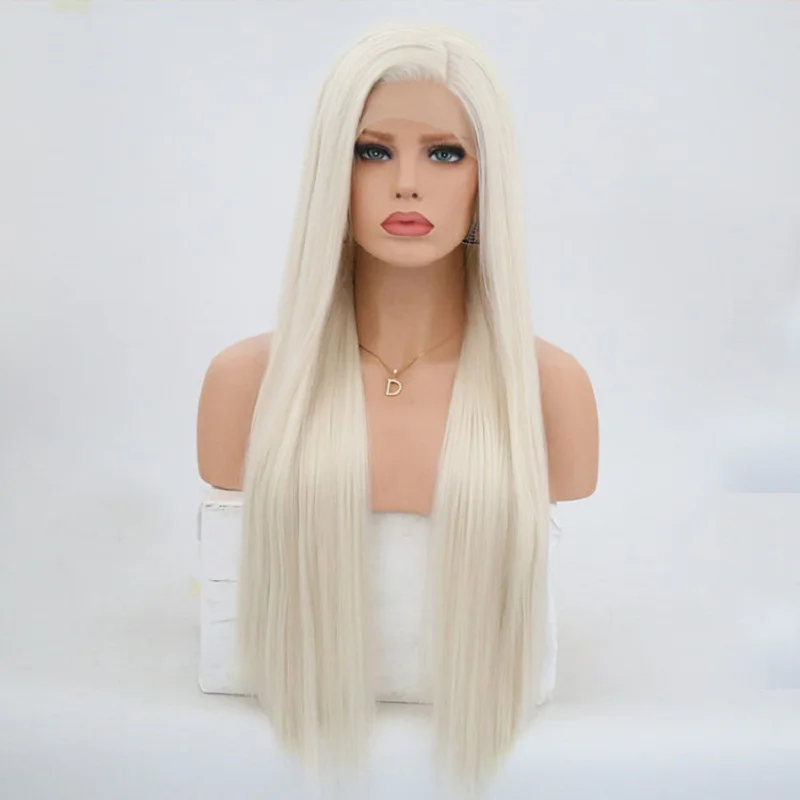 Charisma Blonde Synthetic Long Silky Straight Hair Lace Front Wigs Glueless For Women Natural Hairline 150% Density
Charisma Blonde Synthetic Long Silky Straight Hair Lace Front Wigs Glueless For Women Natural Hairline 150% Density