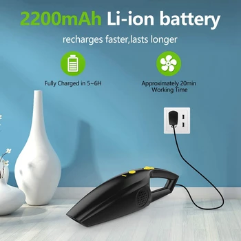 Rechargeable Cordless Handheld Vacuum, Powerful Car Hand Vacuum Cleaner, 2200Mah Lithium Battery Portable Vacuum For Cars, Hom
Rechargeable Cordless Handheld Vacuum, Powerful Car Hand Vacuum Cleaner, 2200Mah Lithium Battery Portable Vacuum For Cars, Hom
