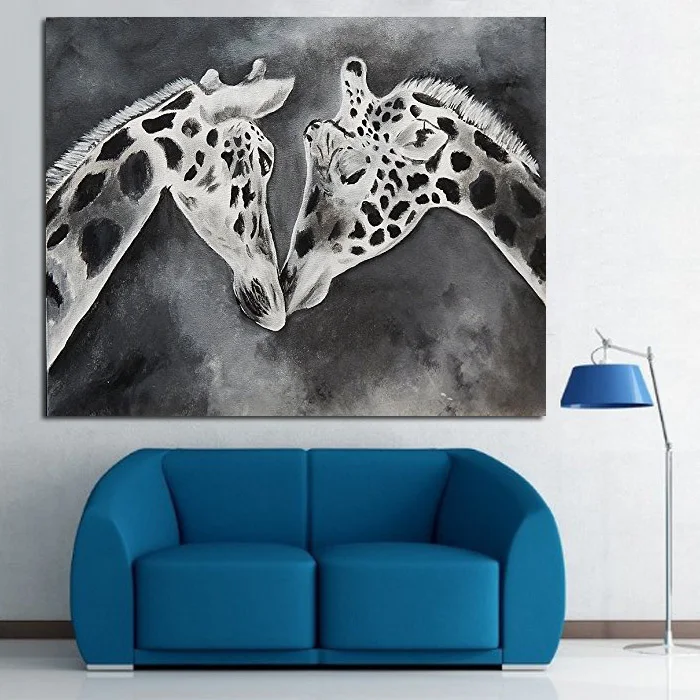 Animal Pictures Handmade Abstract Adorable Giraffe Couple Art Oil Paintings On Canvas Wall Art DecorFor Living Room Decor
Animal Pictures Handmade Abstract Adorable Giraffe Couple Art Oil Paintings On Canvas Wall Art DecorFor Living Room Decor
