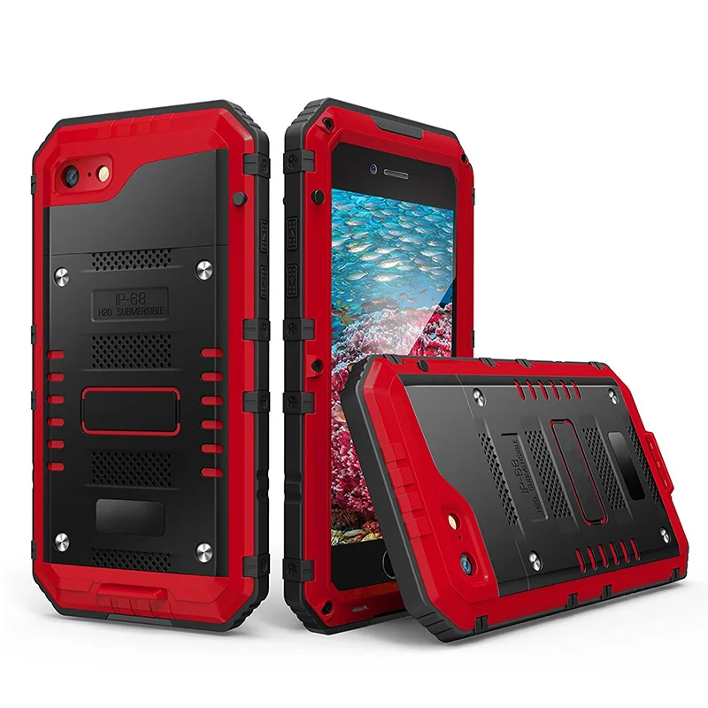 IP68 Waterproof case For iphone 6 6s 7 8 plus 7plus 8plus cases Metal outdoor Dirt Shock proof Heavy Duty 360 protection cover
IP68 Waterproof case For iphone 6 6s 7 8 plus 7plus 8plus cases Metal outdoor Dirt Shock proof Heavy Duty 360 protection cover