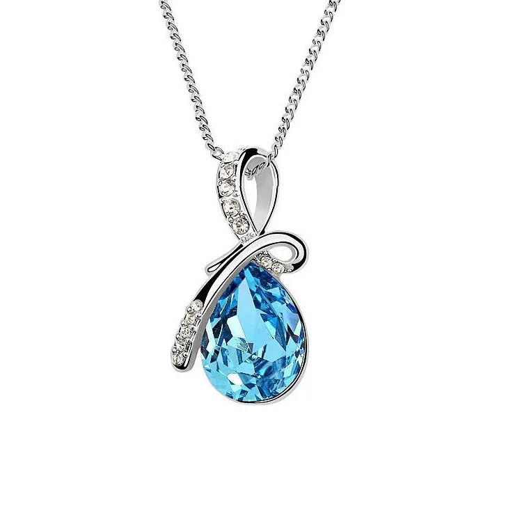 New Angel Wings Necklaces Blue Crystal Heart Pendant Necklace Best Gifts For Women Girls Austria Crystals Fashion Jewelry
New Angel Wings Necklaces Blue Crystal Heart Pendant Necklace Best Gifts For Women Girls Austria Crystals Fashion Jewelry