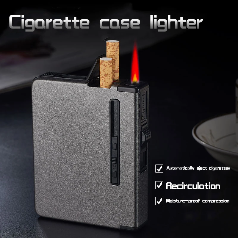 12pcs creative slim metal windproof cigarette case with automatic cigar our gas lighter logo customed wholesale 016
12pcs creative slim metal windproof cigarette case with automatic cigar our gas lighter logo customed wholesale 016