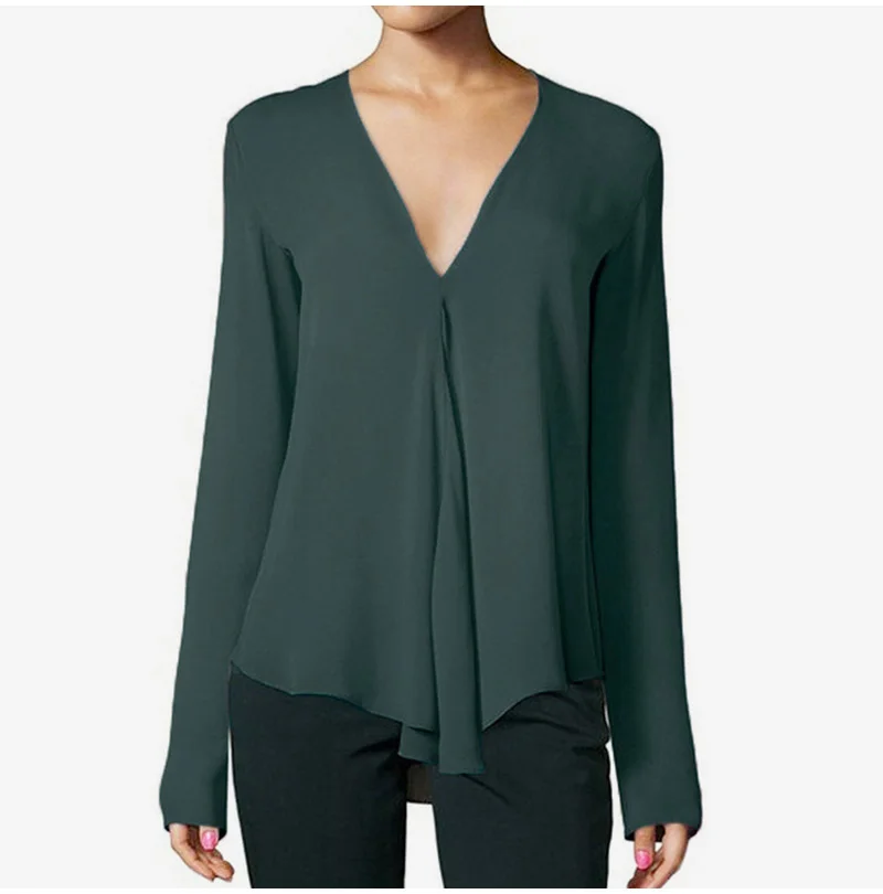 Plus Size 5XL 6XL Women V Neck Chiffon Blouses 2019 Summer Ruffles Solid Feminine Casual Female Shirts Woman Slim Office Shirts
Plus Size 5XL 6XL Women V Neck Chiffon Blouses 2019 Summer Ruffles Solid Feminine Casual Female Shirts Woman Slim Office Shirts