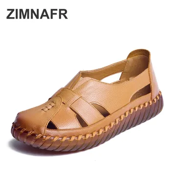 Women's Sandals 2018 Summer Genuine Leather Handmade Ladies Shoe Leather Sandals Women Flats Retro Style Mother Shoes plus size
Women's Sandals 2018 Summer Genuine Leather Handmade Ladies Shoe Leather Sandals Women Flats Retro Style Mother Shoes plus size