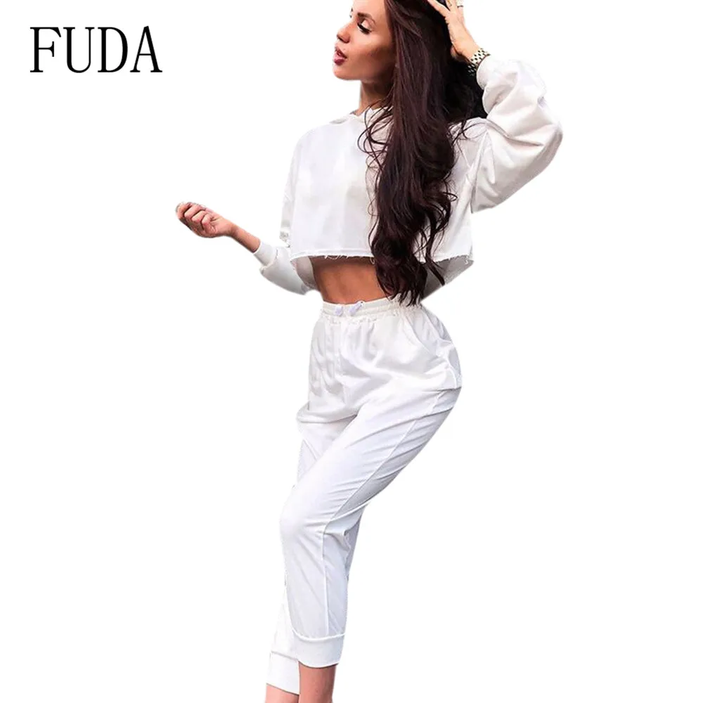 FUDA Women Casual Long Sleeve Hooded Two Pieces Sets Jumpsuits Rompers Ladies Bodycon Streetwear White Sport Playsuits Overalls
FUDA Women Casual Long Sleeve Hooded Two Pieces Sets Jumpsuits Rompers Ladies Bodycon Streetwear White Sport Playsuits Overalls