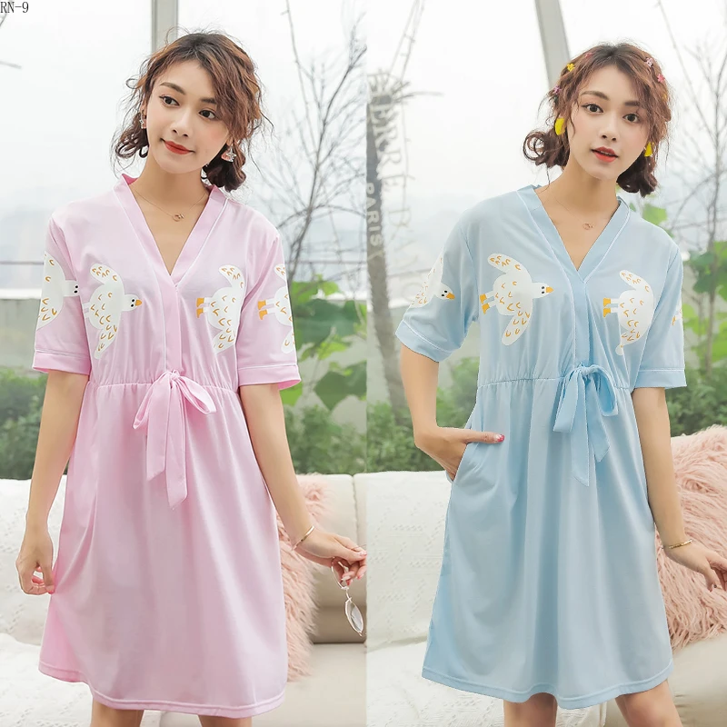 Summer 2019 Women Nightwear Cotton Short Sleeve Night Dresses for Party Sweet Women Sleepwear Girls Nightgowns Loungewear
Summer 2019 Women Nightwear Cotton Short Sleeve Night Dresses for Party Sweet Women Sleepwear Girls Nightgowns Loungewear