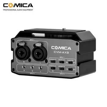 CoMica CVM-AX3 XLR Microphone Mic Audio Mixer Audio Mixer Adapter Preamplifier for Canon Sony DSLR Camera Camcorder
CoMica CVM-AX3 XLR Microphone Mic Audio Mixer Audio Mixer Adapter Preamplifier for Canon Sony DSLR Camera Camcorder