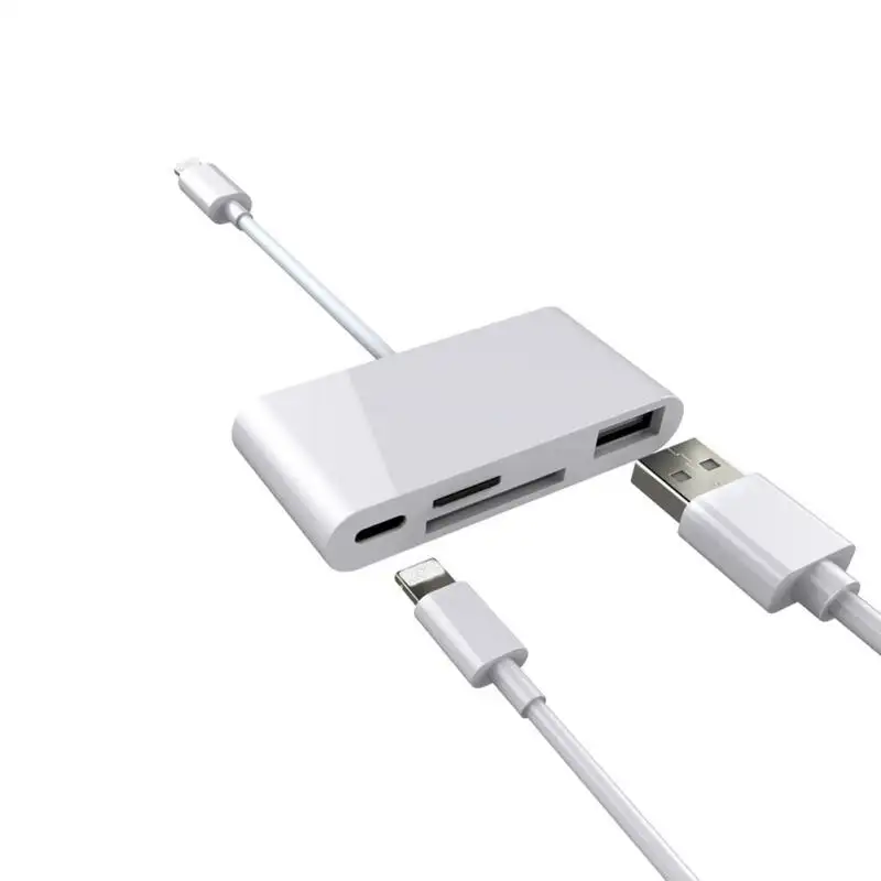4 in 1 OTG Card Reader For Lightning to SD TF Micro sd Multi-function Card Reader USB 2.0 Adapter Converter for iPhone for iPad
4 in 1 OTG Card Reader For Lightning to SD TF Micro sd Multi-function Card Reader USB 2.0 Adapter Converter for iPhone for iPad