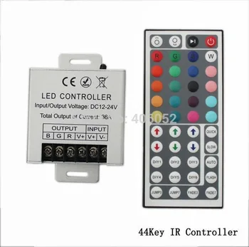 Aluminum shell 36A 432W 44 keys LED IR RGB Remote Controller DC12-24v For RGB LED Lights SMD 5050 3528 led strip module
Aluminum shell 36A 432W 44 keys LED IR RGB Remote Controller DC12-24v For RGB LED Lights SMD 5050 3528 led strip module