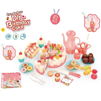 Diy Birthday Cake Cutting Toys with Light and Music Play Food Kids Pretend Play kitchen toys for Children Girls Gift
Diy Birthday Cake Cutting Toys with Light and Music Play Food Kids Pretend Play kitchen toys for Children Girls Gift
