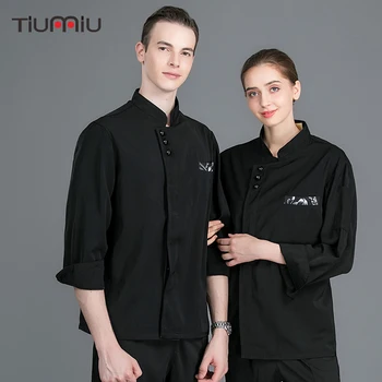 New Black Chef Cooking Coat Long Sleeve Chef Work Uniform Restaurant Kitchen Cozinha Hotel Waiter Barbershop Jackets Overalls
New Black Chef Cooking Coat Long Sleeve Chef Work Uniform Restaurant Kitchen Cozinha Hotel Waiter Barbershop Jackets Overalls