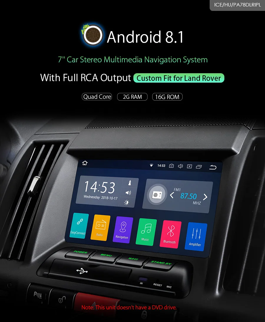 7" Android 8.1 Radio GPS RDS USB WIFI RCA OBD Car Player Multimedia for Land Rover Freelander 2 2007 2008 2009 2010 2011 2012
7" Android 8.1 Radio GPS RDS USB WIFI RCA OBD Car Player Multimedia for Land Rover Freelander 2 2007 2008 2009 2010 2011 2012