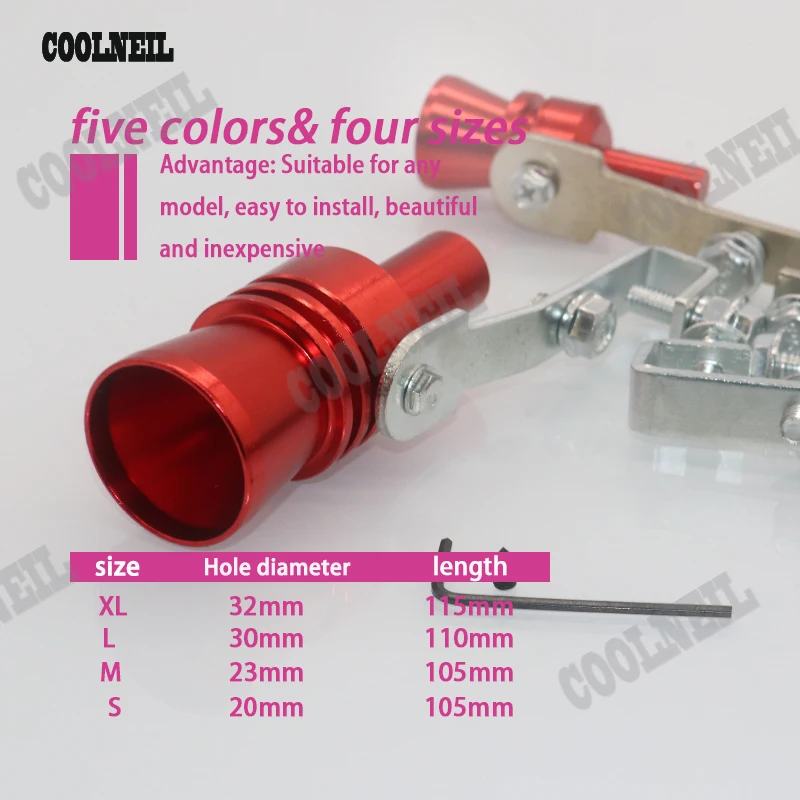 Universal Car Size XL Turbo Sound Whistle Muffler Exhaust Pipe Auto Blow-off Valve Simulator for All Cars High Quality Mufflers
Universal Car Size XL Turbo Sound Whistle Muffler Exhaust Pipe Auto Blow-off Valve Simulator for All Cars High Quality Mufflers
