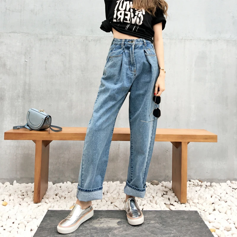 Woman Clothes Straight Jeans Korean Ulzzang Ladies High Waist Leisure Basic Classic Denim Pants Baggy Boyfriend Top Shop Street
Woman Clothes Straight Jeans Korean Ulzzang Ladies High Waist Leisure Basic Classic Denim Pants Baggy Boyfriend Top Shop Street