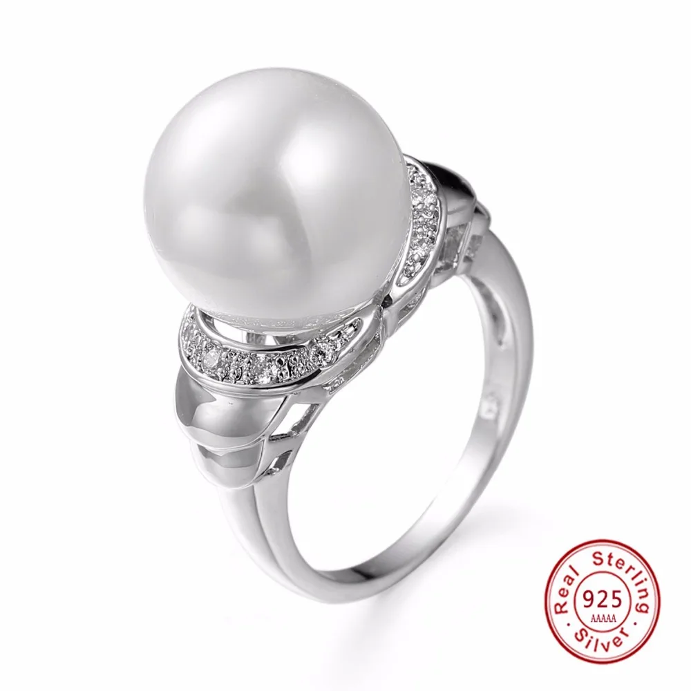 Unique design 925 Sterling Silver white Pearls Rings AAA Cubic Zircon 2018 Trendy Jewelry Vintage anillos Wedding Rings Gifts
Unique design 925 Sterling Silver white Pearls Rings AAA Cubic Zircon 2018 Trendy Jewelry Vintage anillos Wedding Rings Gifts