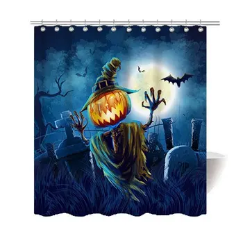 Halloween Night Funny and Scary Halloween Ghost Bat Pumpkin Decorative Bathroom Fabric Shower Curtain
Halloween Night Funny and Scary Halloween Ghost Bat Pumpkin Decorative Bathroom Fabric Shower Curtain