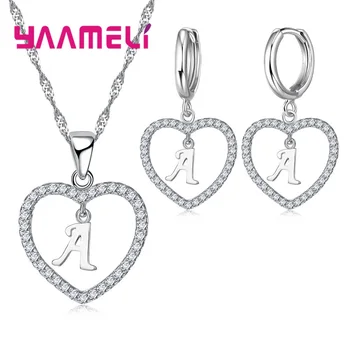 New Design 925 Silver Heart With Letter Jewerly Set Cheap Inlaid Stone Women's Jewelry Bridal Party sets Hot Sale
New Design 925 Silver Heart With Letter Jewerly Set Cheap Inlaid Stone Women's Jewelry Bridal Party sets Hot Sale