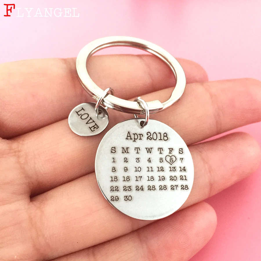 Customized Hand Stamped Calendar Keychain,Personalized Keyring, Custom Date Key Chains For Couples Valentines Mother's Day Gifts
Customized Hand Stamped Calendar Keychain,Personalized Keyring, Custom Date Key Chains For Couples Valentines Mother's Day Gifts