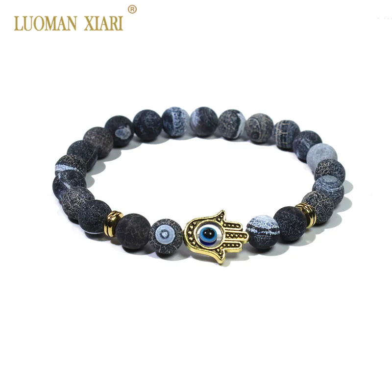 Wholesale Fatima Hand Natural Matte Map Stone Beads Bracelets Men For Women Bangle Charm Jewelry Stretch Energy Yoga 19 mm
Wholesale Fatima Hand Natural Matte Map Stone Beads Bracelets Men For Women Bangle Charm Jewelry Stretch Energy Yoga 19 mm