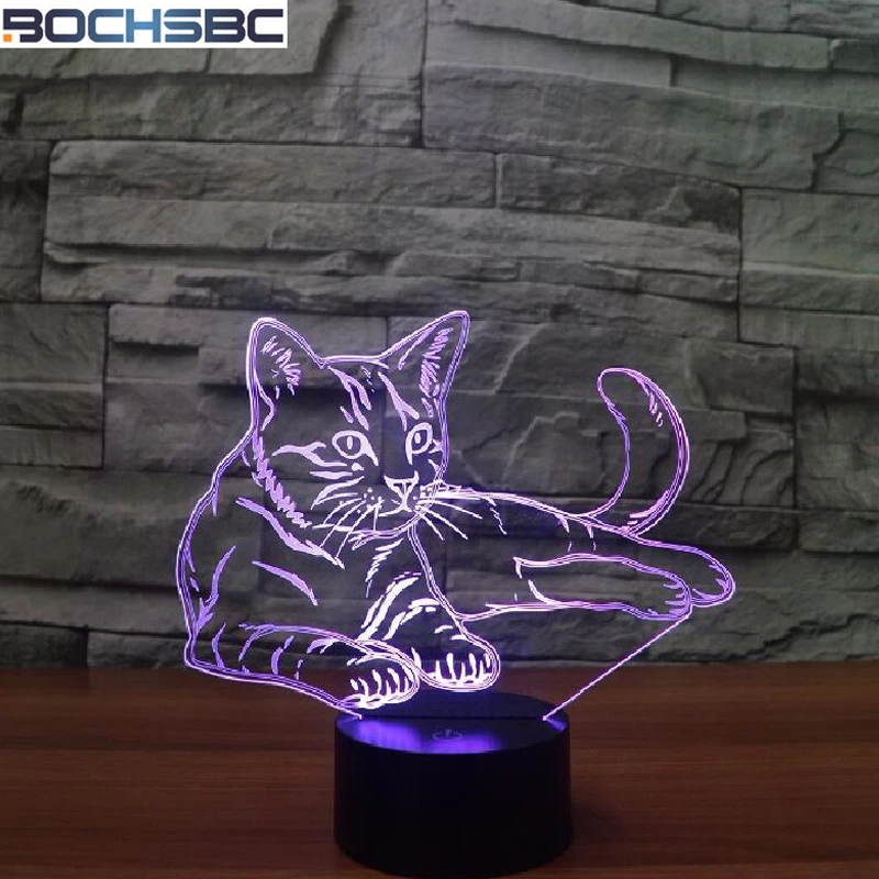 BOCHSBC 3D Cartoon Cat Acrylic Night Light LED Lamps 7 Colorful Touch Changing Color Table Lamp Bedside Decoration Kids Gifts
BOCHSBC 3D Cartoon Cat Acrylic Night Light LED Lamps 7 Colorful Touch Changing Color Table Lamp Bedside Decoration Kids Gifts