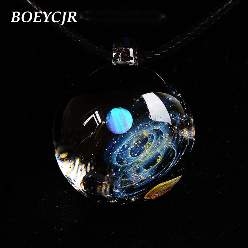 BOEYCJR Unique Planets Opal Stone Universe Glass Pendant Necklace Galaxy Rope Chain Solar System Necklace for Women Gift
BOEYCJR Unique Planets Opal Stone Universe Glass Pendant Necklace Galaxy Rope Chain Solar System Necklace for Women Gift