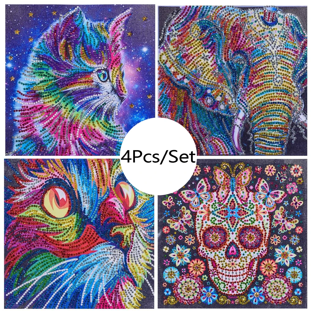 4Pcs Diamond Painting Elephant 5D DIY Special Shaped Cat Diamond Embroidery Partial Drill Cross Stitch Needlework Diamond Mosaic
4Pcs Diamond Painting Elephant 5D DIY Special Shaped Cat Diamond Embroidery Partial Drill Cross Stitch Needlework Diamond Mosaic