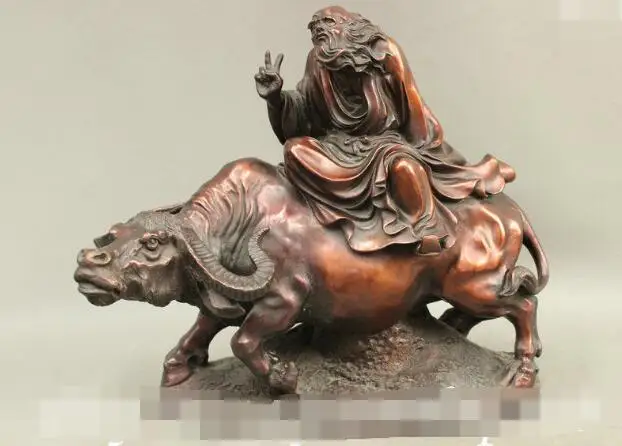 S4251 13" Chinese Taoism Initiator Pure Red Bronze Lao-tzu LaoZi Ride Bull Ox Statue
S4251 13" Chinese Taoism Initiator Pure Red Bronze Lao-tzu LaoZi Ride Bull Ox Statue