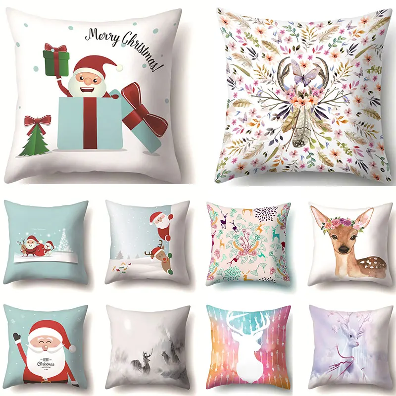 RIANCY Merry Christmas Deer Decorative Cushions for Sofa Cushion Cover Polyester Happy New Year Home Decor 45*45cm 40543-2
RIANCY Merry Christmas Deer Decorative Cushions for Sofa Cushion Cover Polyester Happy New Year Home Decor 45*45cm 40543-2
