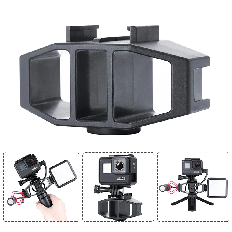 Gopro accessories Vlogging Setup Microphone Bracket w 2 Cold Shoe Mount Tripod for GoPro Hero 7 6 5 Sjcam EKEN Yi 4K Cameras
Gopro accessories Vlogging Setup Microphone Bracket w 2 Cold Shoe Mount Tripod for GoPro Hero 7 6 5 Sjcam EKEN Yi 4K Cameras