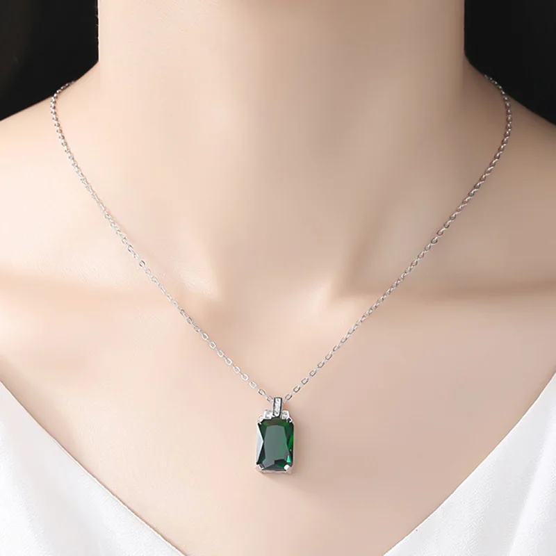 Jewelry Palace Silver Necklaces Women Emerald Cut Created Emerald Emerald Pendant Necklace Micro-inlaid Square Necklace Jewelry
Jewelry Palace Silver Necklaces Women Emerald Cut Created Emerald Emerald Pendant Necklace Micro-inlaid Square Necklace Jewelry
