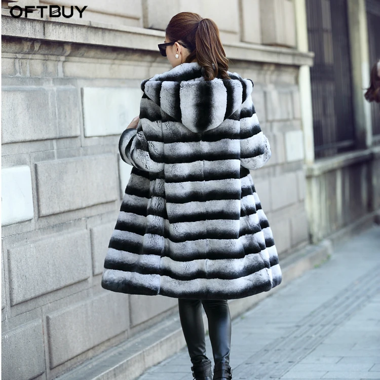 OFTBUY 2019 Real Fur Long Coat Winter Jacket Women Natural Rex Rabbit Fur Outerwear Hood Thick Warm Streetwear Striped Casual
OFTBUY 2019 Real Fur Long Coat Winter Jacket Women Natural Rex Rabbit Fur Outerwear Hood Thick Warm Streetwear Striped Casual